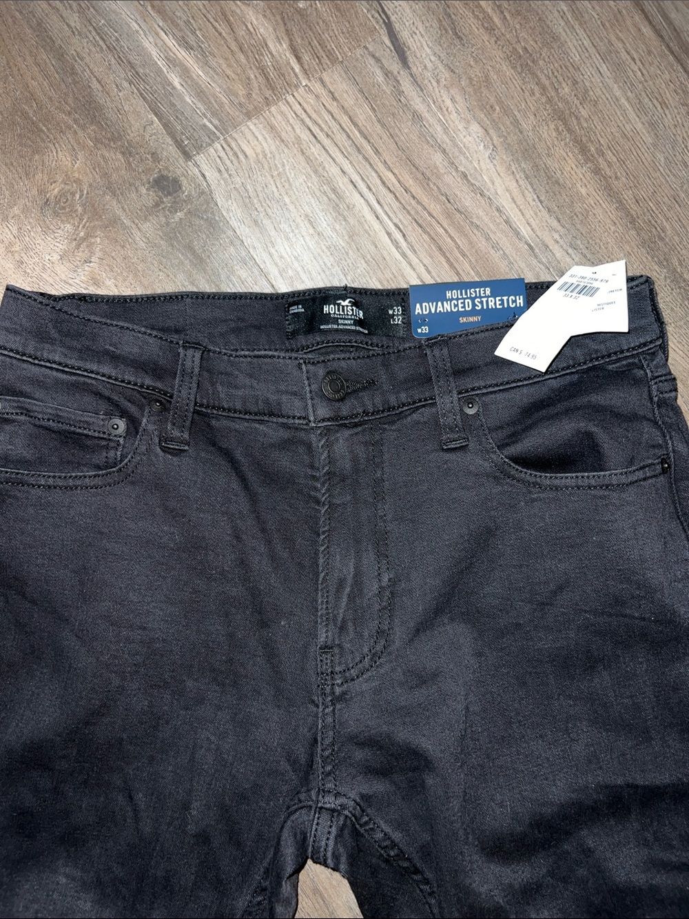 Hollister Men's Black to Gray Ombre Stretch Jeans Sz 33x32 nwt - Picture 5 of 5